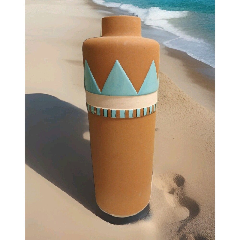 HUGE 1980's Vohann of California Pottery Vase Southwestern Native American 18" T